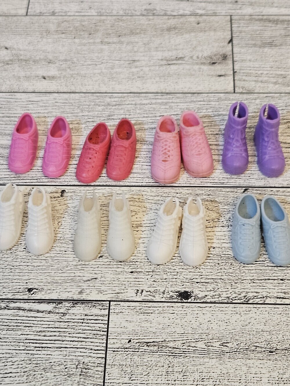 Lot of 8 Pairs Vintage Skipper Doll Sneakers Tennis Shoes ~ Assorted Colors